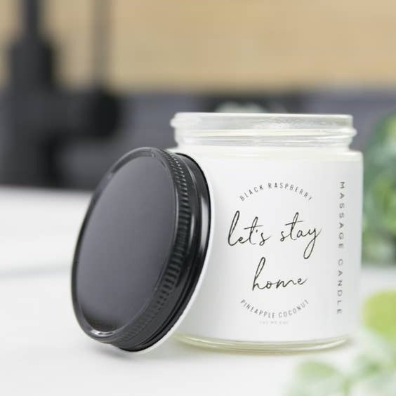 "LET'S STAY HOME" MASSAGE CANDLE