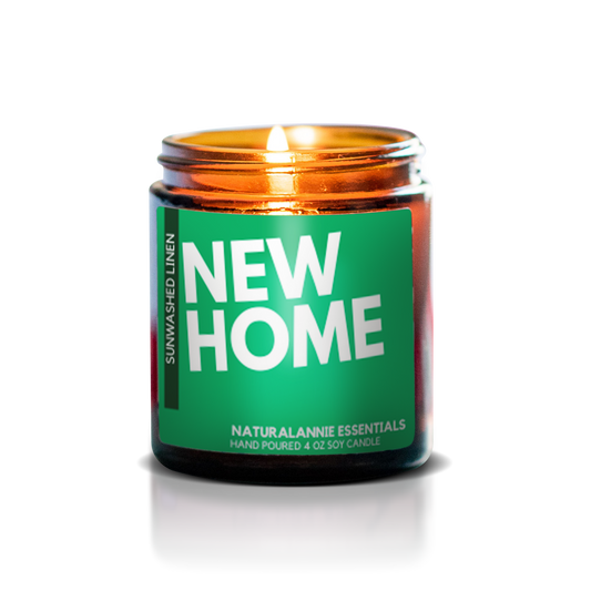 Sunwashed Linen "NEW HOME" Soy candle